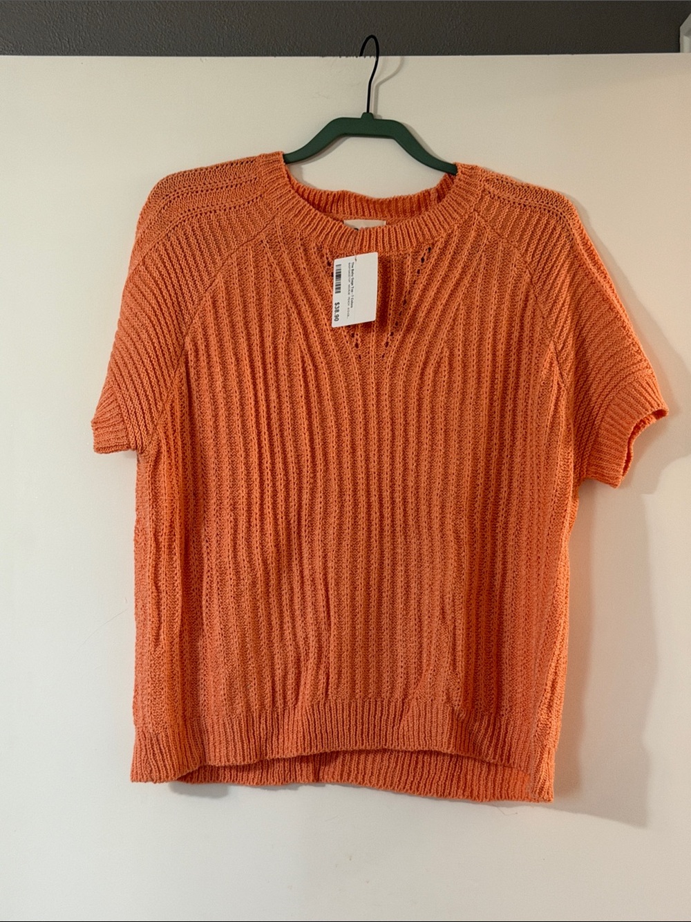 BiBi Bright Orange Short-Sleeve Crewneck Knit Top